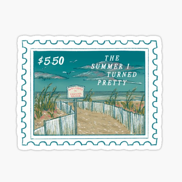 Aperçu de l'œuvre Timbre de plage Cousins de L’été, je suis devenu joli créée et vendue par xumistudio.