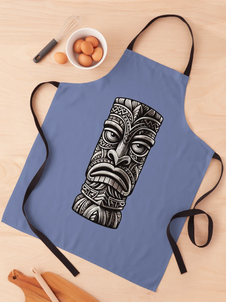 Thumbnail 1 of 6, Apron, Polynesian Tiki Island Style Design designed and sold by SandbarTees.