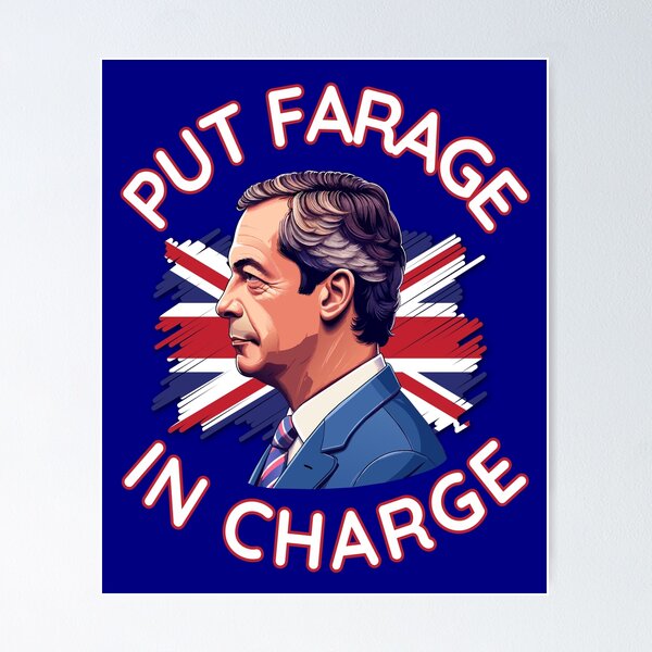 Item preview, Ponga a Farage a cargo - Nigel Farage, líder reformista del Reino Unido designed and sold by JesterKrewArt.