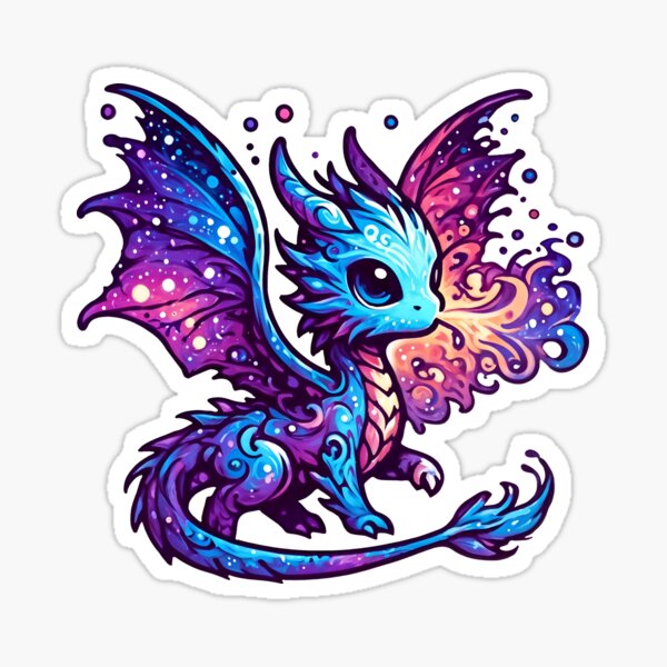 Aperçu de l'œuvre Bébé Dragon Galactique créée et vendue par SeGoArtDesign.