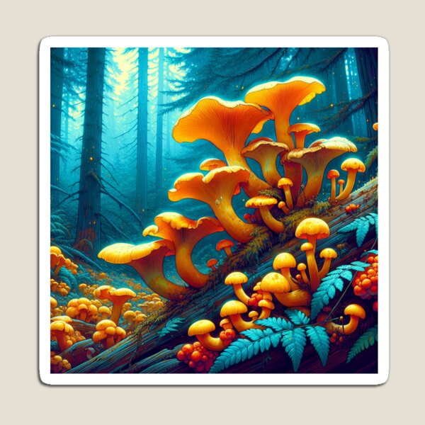 Item preview, Hongos rebozuelos en el bosque PNW designed and sold by Catherine Harrison.
