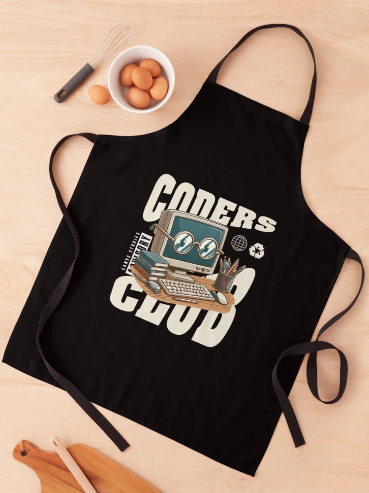 Thumbnail 1 of 6, Apron, Coders club designed and sold by Peerless-Prime.