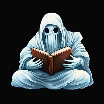 Aperçu de l'œuvre Feuille de livre de lecture fantôme - Effrayant et mystérieux de SHADOWNB69