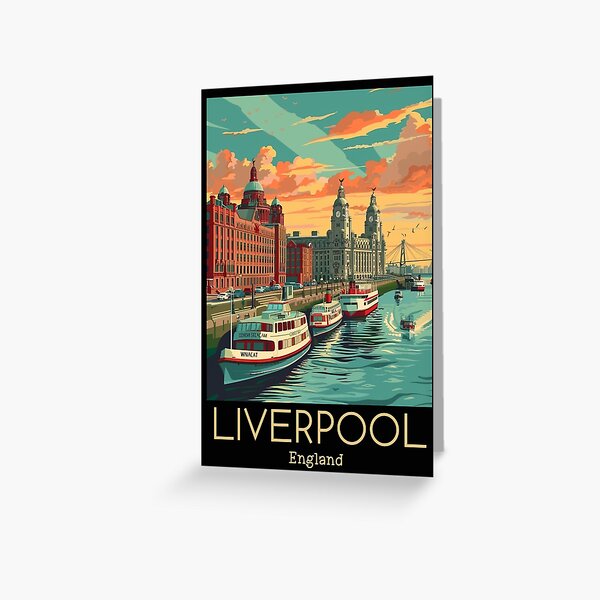 Aperçu de l'œuvre Un art de voyage vintage de Liverpool - Angleterre créée et vendue par GoodOldVintage.