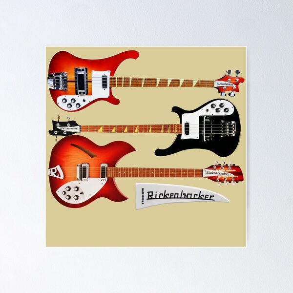 Artikelvorschau, Vintage Rickenbacker Gitarre und Bass entworfen und verkauft von Kludoman.