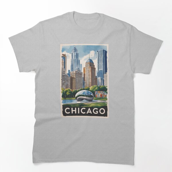 Aperçu de l'œuvre Affiche de voyage vintage de Chicago créée et vendue par TravelerRat.