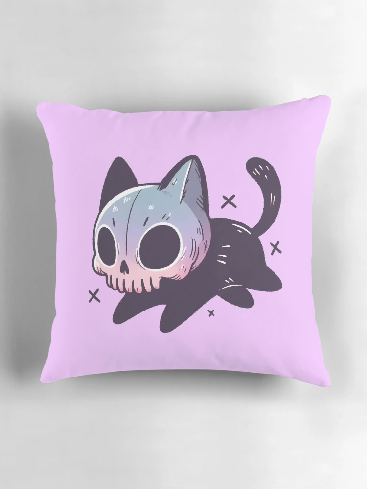 Thumbnail 3 of 4, Pillow, Spooky Cat designed and sold by Anna Halasek.