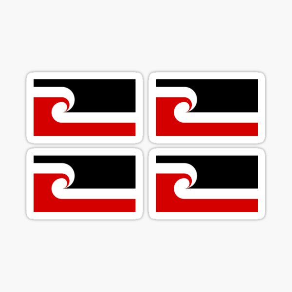 Aperçu de l'œuvre Tino Rangatiratanga (Maori People) Flag (4 Pack) créée et vendue par FutureTraveller.