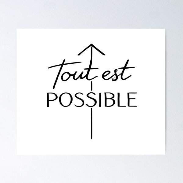 Aperçu de l'œuvre "Tout est Possible" : Motivation Positive créée et vendue par FAONIM.