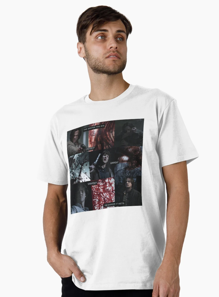 Aperçu 2 sur 4. T-shirt premium avec l'œuvre Sam Winchester créée et vendue par MochiKatArt.