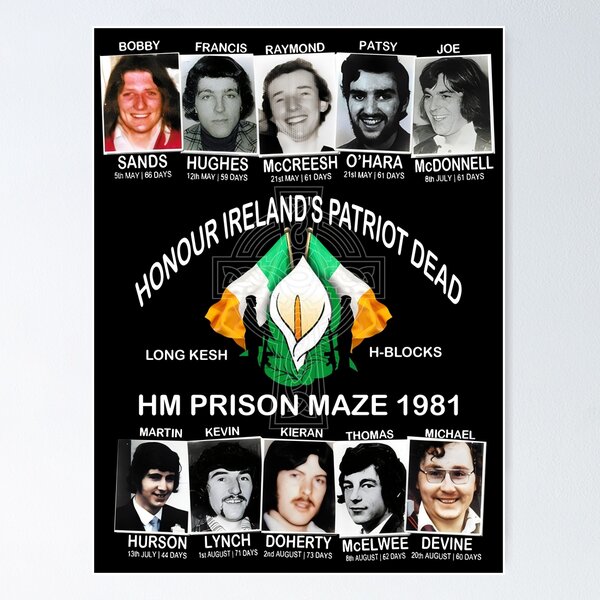 Aperçu de l'œuvre Grève de la faim en Irlande en 1981 créée et vendue par REAL IRISH GIFTS.
