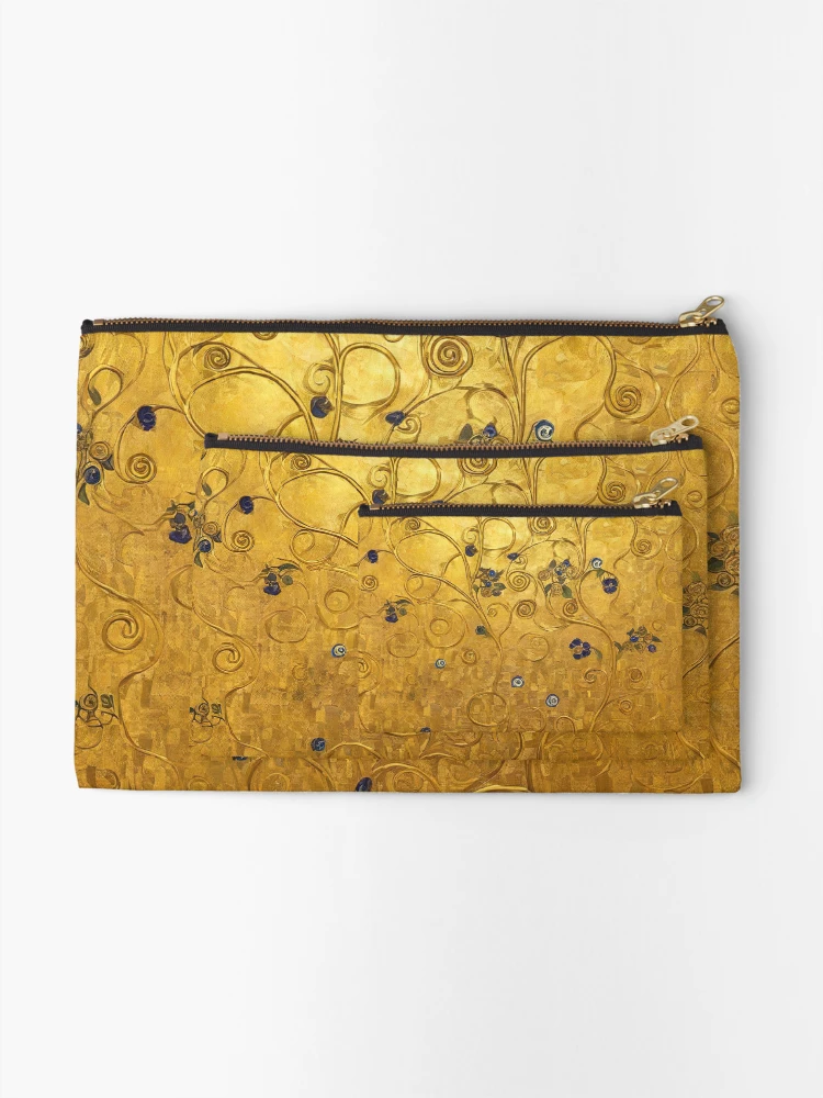 Thumbnail 2 von 4, Täschchen, Gustav Klimt Gold Floral designt und verkauft von maniacfitness.