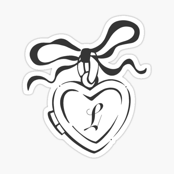 Item preview, Medallón de corazón con la inicial L (versión alternativa) designed and sold by shopsaccharine.