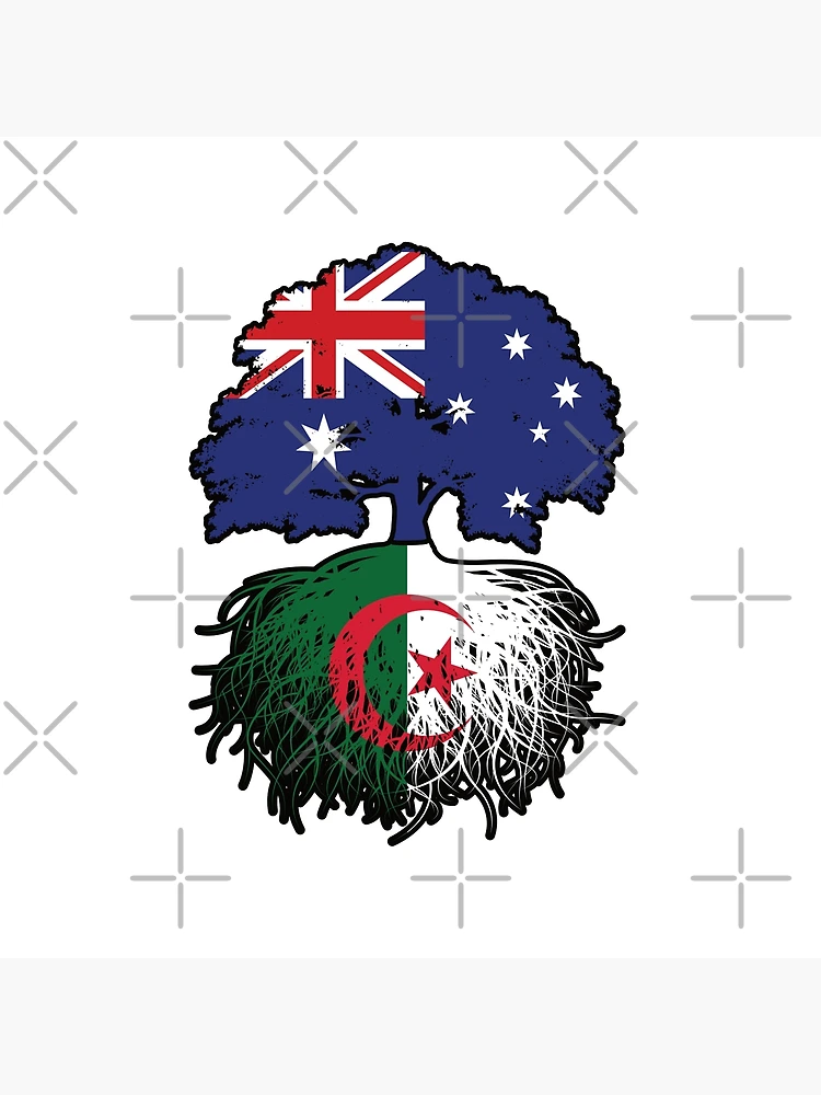 Thumbnail 4 of 4, Pillow, Algeria Algerian Australian Australia Tree Roots Flag designed and sold by FlagX.
