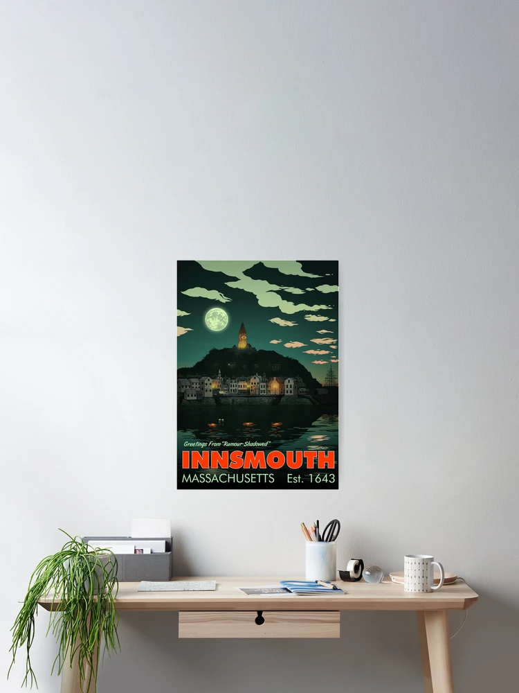Thumbnail 2 of 3, Poster, Greetings from Innsmouth, Mass designed and sold by OtterSquad.