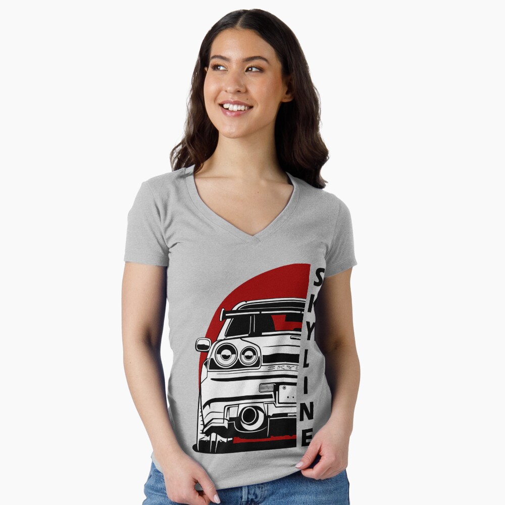 Artikel-Vorschau von Tailliertes T-Shirt mit V-Ausschnitt, designt und verkauft von RCStoreUy.