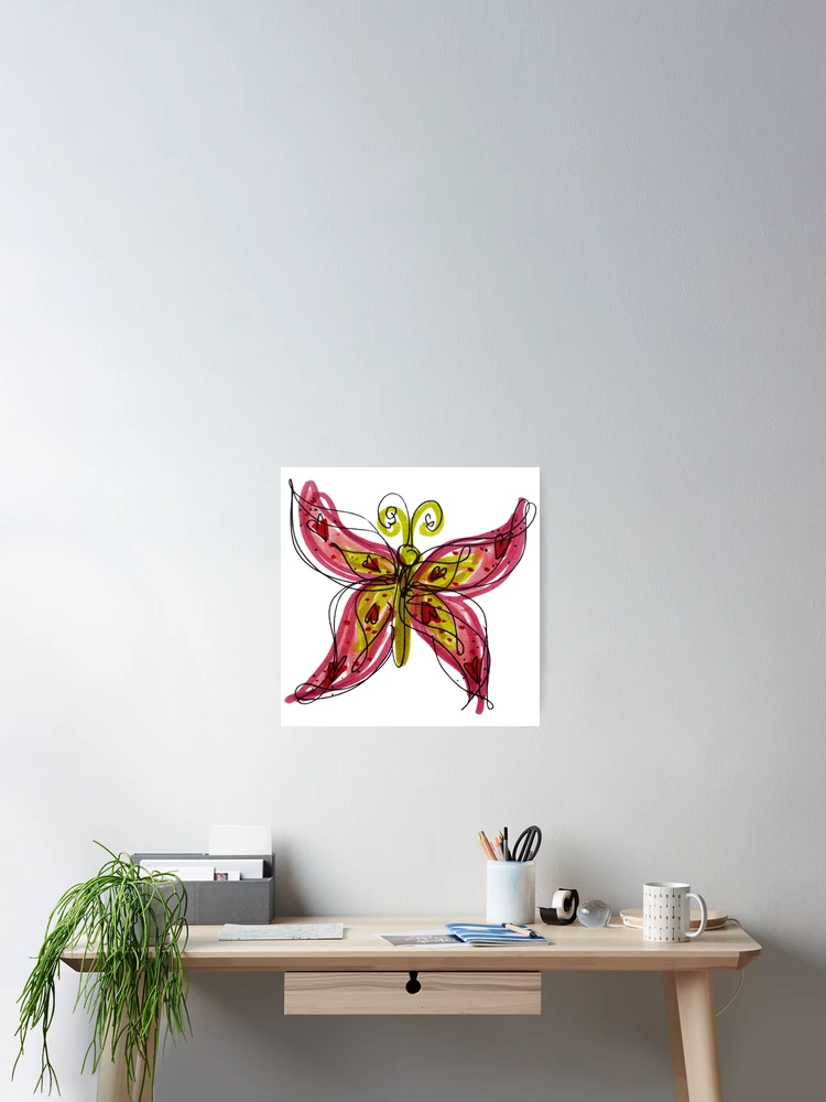 Thumbnail 2 of 3, Poster, Colorful Butterfuly designed and sold by livebrave3.