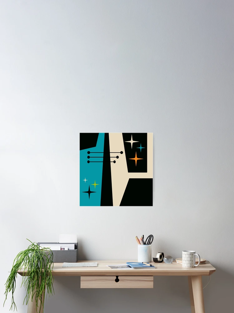 Thumbnail 2 of 3, Poster, mid century modern retro pattern designed and sold by pauloneill-art.