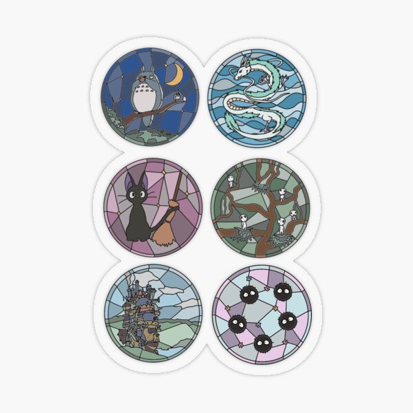 Aperçu de l'œuvre Pack Vitrail Studio Ghibli créée et vendue par TheCraftsCurio.