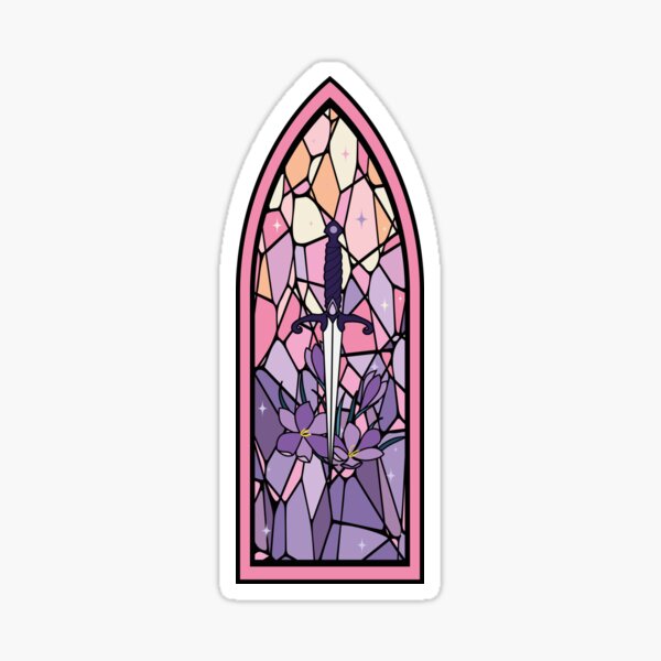 Aperçu de l'œuvre Quatrième aile - Vitrail du poignard de Violet créée et vendue par h-helladesign.