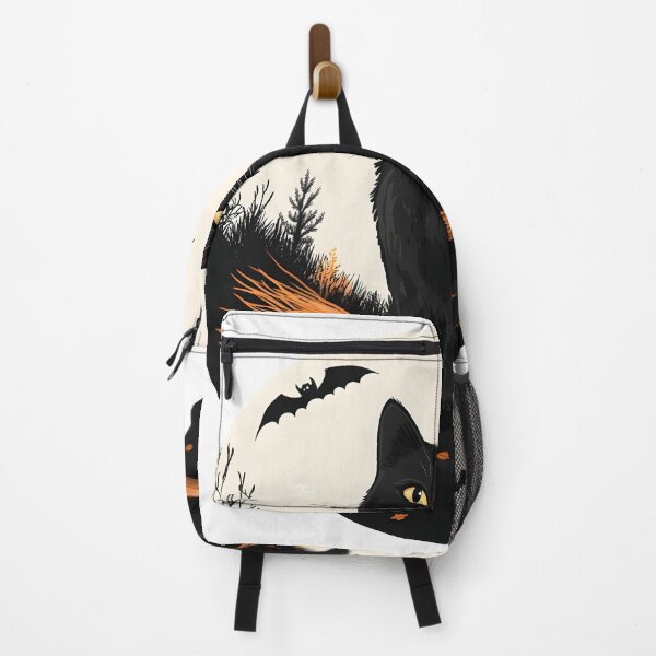Item preview, Elegant Black Cat with a Broomstick designed and sold by CharmingQuill.