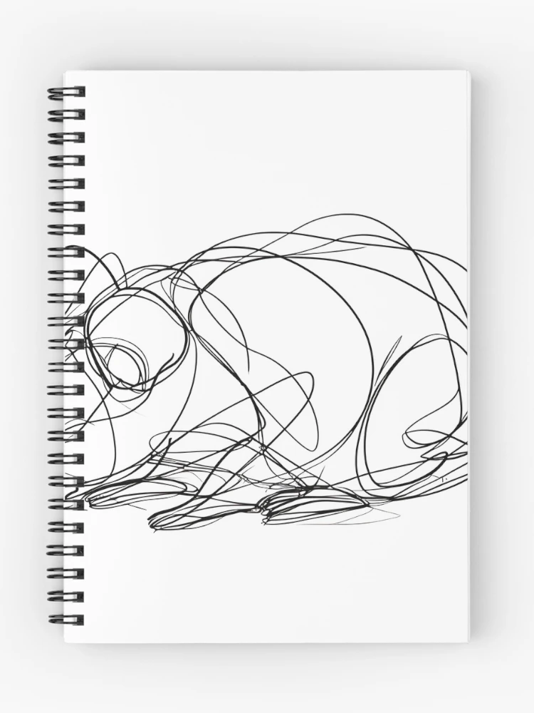 Thumbnail 1 of 3, Journal, Minimalist Line - Mouse designed and sold by KootenayDesigns.