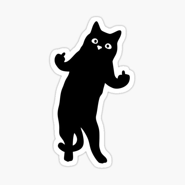 Artikelvorschau, Katze mit Mittelfinger entworfen und verkauft von Cute Alien.