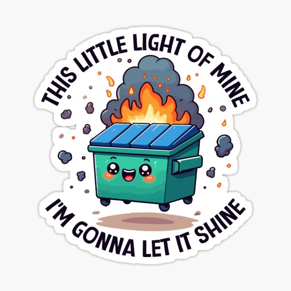 Aperçu de l'œuvre Cette petite lumière qui m'est propre, un petit feu de poubelle émotionnel, thérapeute ABA, orthophonie, BCBA, santé mentale, RBT, AAC créée et vendue par behindthefacts.