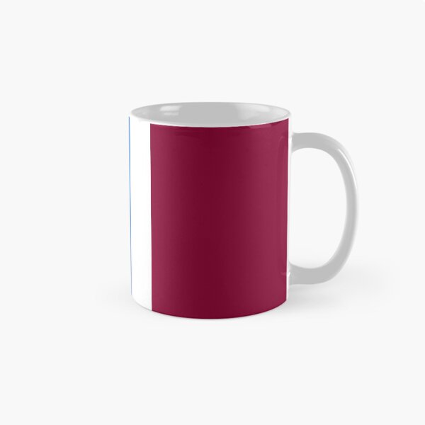 Aperçu de l'œuvre Rayures rétro West Ham Claret blanc bleu créée et vendue par Sporting Colour.