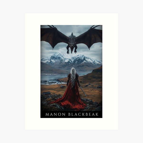 Aperçu de l'œuvre Manon Blackbeak et Abraxos, le Trône de Verre créée et vendue par LoveAndSage.