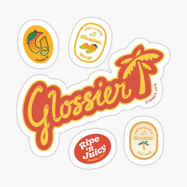 Artikelvorschau, glänzenderes, trendiges Sommer-Stickerpaket entworfen und verkauft von trendybrat.