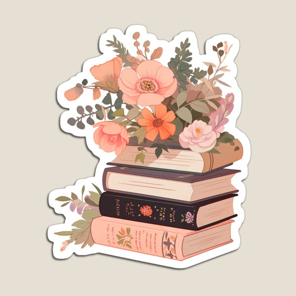 Item preview, Libros con flores designed and sold by xiao xuans.