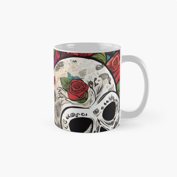 Item preview, Patrón de calavera y rosas del Día de los Muertos designed and sold by WILD-WILD-CAT.