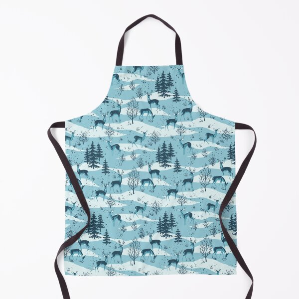 Item preview, Vintage Blue Winter Wonderland Deer in Forest designed and sold by tanjica.