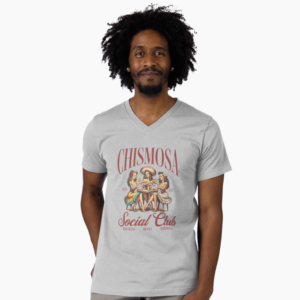 Vista previa del artículo con la obra «Camiseta de cuello en V», diseñado y vendido por BancaJone.
