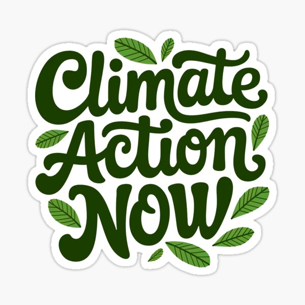 Aperçu de l'œuvre Action climatique maintenant Citation sur la protection de l'environnement créée et vendue par ThreeftlyPicks.