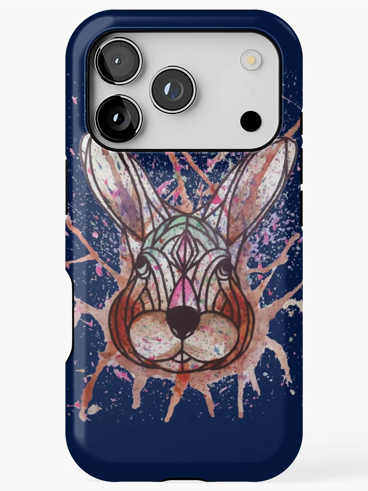Thumbnail 1 of 4, iPhone Case, Ink Aztec Rabbit designed and sold by conortravers.