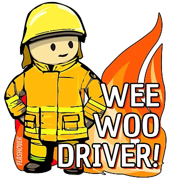 Artwork thumbnail, Wee Woo Driver (Yellow helmet) by Flashover