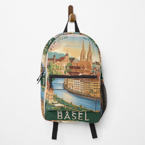 Aperçu de l'œuvre Affiche de voyage vintage de Bâle créée et vendue par TravelerRat.