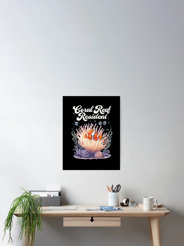 Thumbnail 2 of 3, Poster, Coral Reef Resident – Clownfish Edition designed and sold by nbg2012.