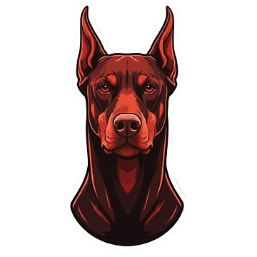 Imagen de la obra Dóberman rojo de StickersRyous