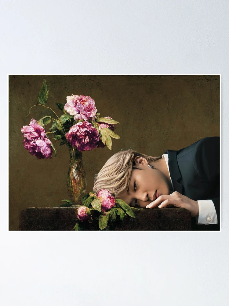 Imagen 1 de 3, Póster con la obra Jimin y peonías, diseñada y vendida por Maerlyn8.