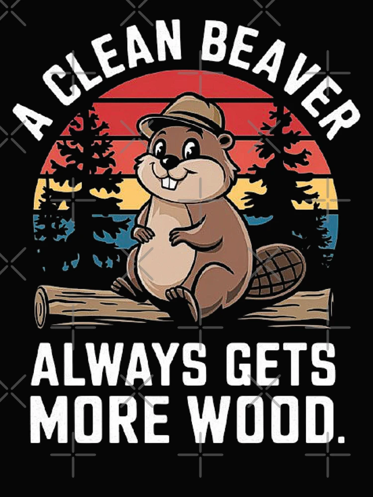 Thumbnail 4 of 4, Boxy T-Shirt, Clean Beaver Humor - A Clean Beaver Always Gets More Wood designed and sold by love3617.