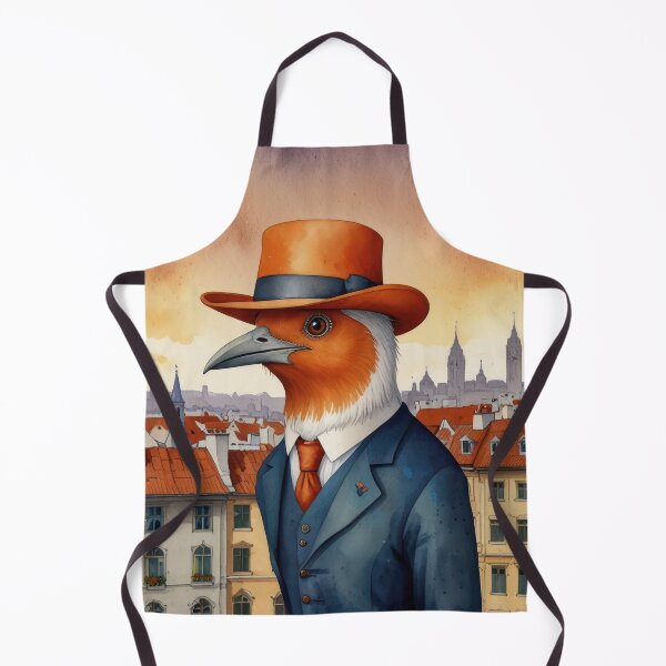 Item preview, City Bird with Hat Watercolor designed and sold by BerryTeeShop.