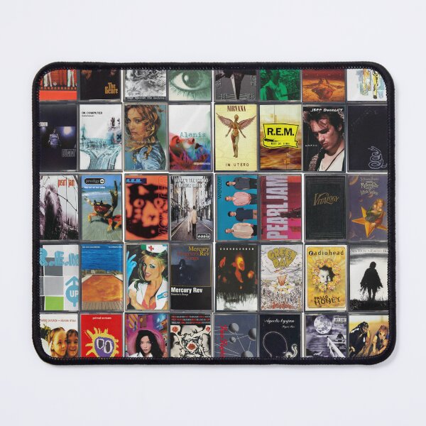 Aperçu de l'œuvre Musique des années 1990 - Pochettes d'album des années 90 créée et vendue par Mr Mustard Prints.