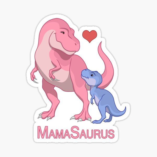 Aperçu de l'œuvre MamaSaurus, mère et bébé dinosaures T-Rex créée et vendue par csforest.