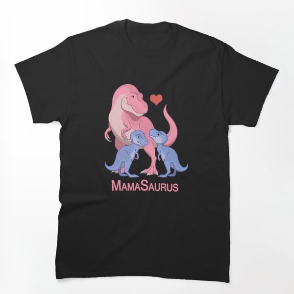 Aperçu de l'œuvre MamaSaurus, mère et bébé jumeau, dinosaures T-Rex créée et vendue par csforest.