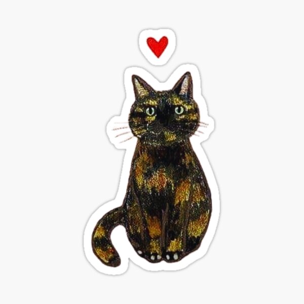 Artikelvorschau, Schildpattkatze entworfen und verkauft von Feather Art.