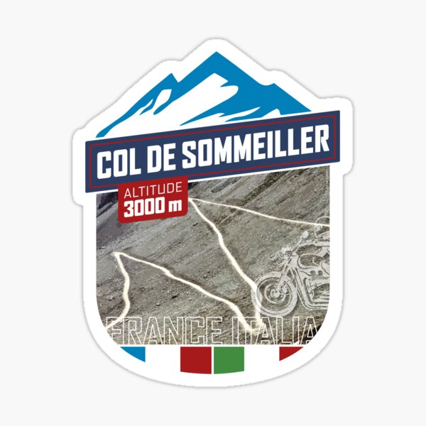 Aperçu de l'œuvre Col de Sommeiller | Autocollants créée et vendue par Moppedhotel.