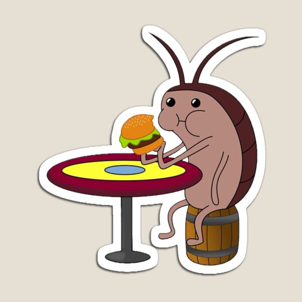 Item preview, Cockroach eating krabby patty from Spongebob designed and sold by Sunnydalecinema.